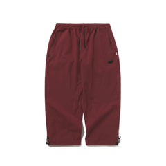 Logo Cotton Super Wide Ventilation Pants Burgundy