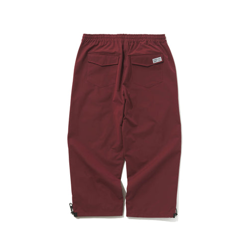 Logo Cotton Super Wide Ventilation Pants Burgundy