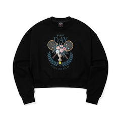 Rabbit Day Focus And Excel Cropped Crewneck Black