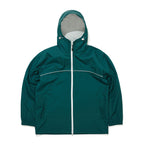 Round Line Hooded Jacket Green
