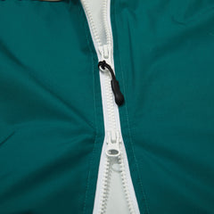 Round Line Hooded Jacket Green