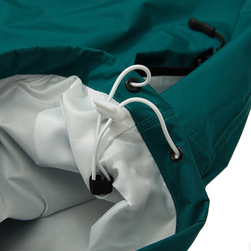 Round Line Hooded Jacket Green