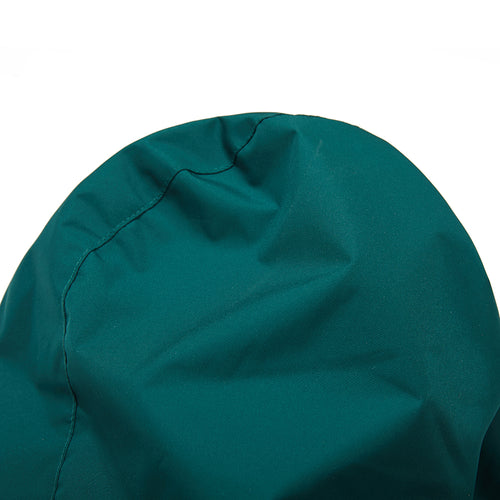 Round Line Hooded Jacket Green