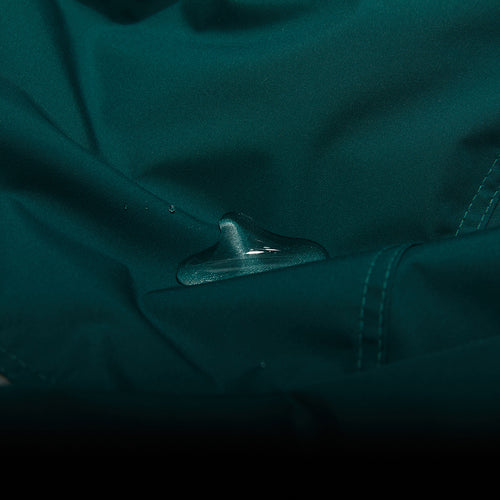 Round Line Hooded Jacket Green