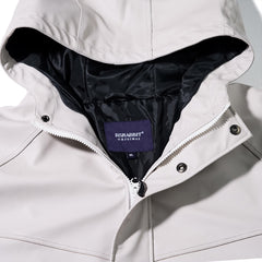 Wide H Hooded Jacket Cream