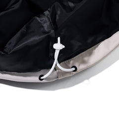 Wide H Hooded Jacket Cream