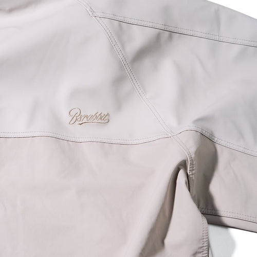 Wide H Hooded Jacket Cream