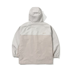 Wide H Hooded Jacket Cream