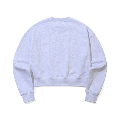 Always Having Fun Cropped Crewneck Heather Grey