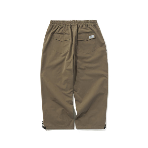 Logo Cotton Super Wide Ventilation Pants Brown