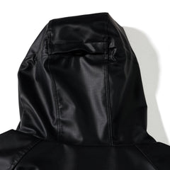 Wide H Hooded Jacket Black