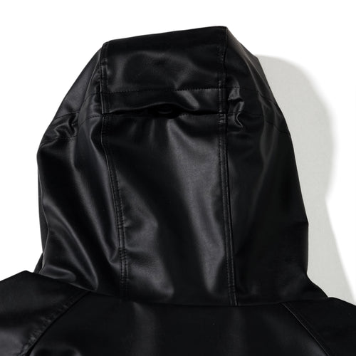 Wide H Hooded Jacket Black