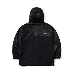 Wide H Hooded Jacket Black