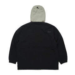 Wide Hooded Jacket Black