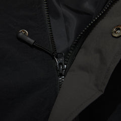 Wide Hooded Jacket Black
