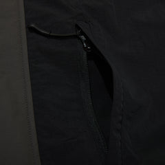 Wide Hooded Jacket Black