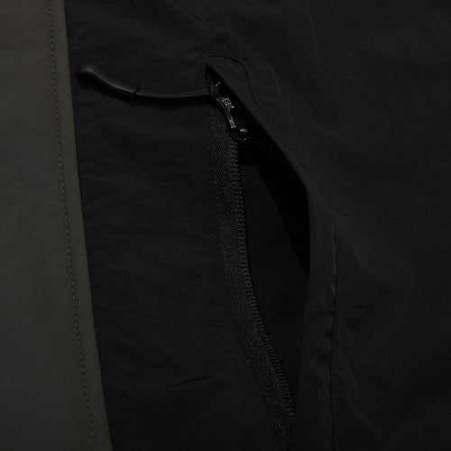 Wide Hooded Jacket Black