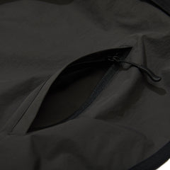 Wide Hooded Jacket Black