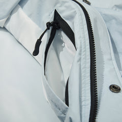 Wide Hooded Jacket Sky