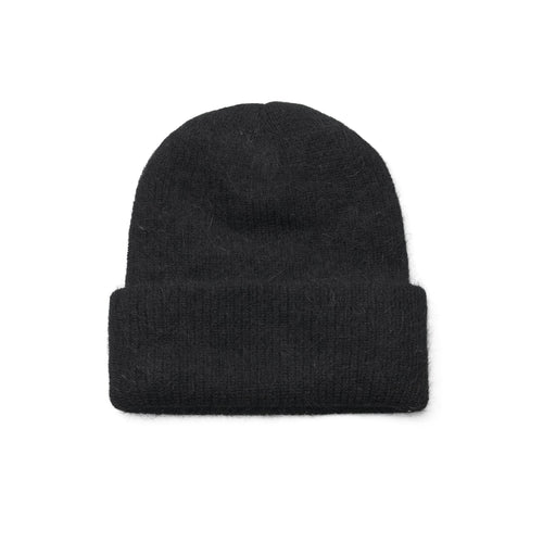 Logo Angora Beanie Black