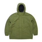 Wide Hooded Jacket Khaki