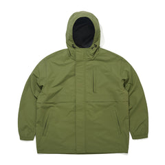 Wide Hooded Jacket Khaki