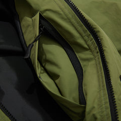 Wide Hooded Jacket Khaki