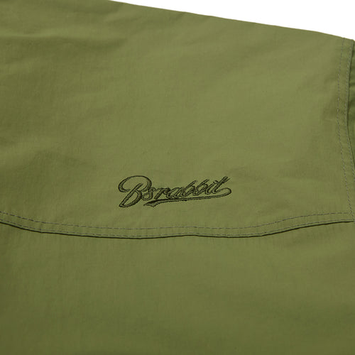 Wide Hooded Jacket Khaki