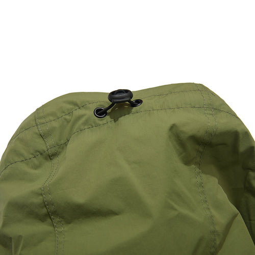 Wide Hooded Jacket Khaki