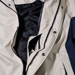 Retro Hooded Jacket Beige