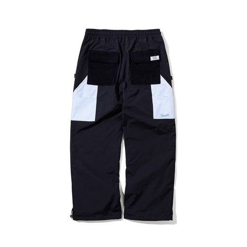 Wide Combination Carpenter Track Pants Navy