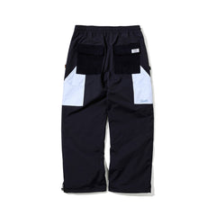 Wide Combination Carpenter Track Pants Navy