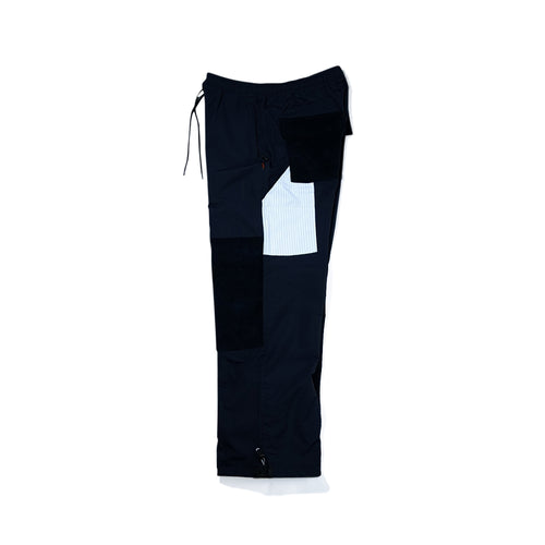 Wide Combination Carpenter Track Pants Navy