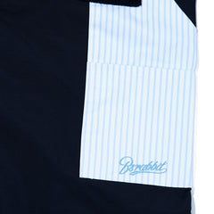 Wide Combination Carpenter Track Pants Navy