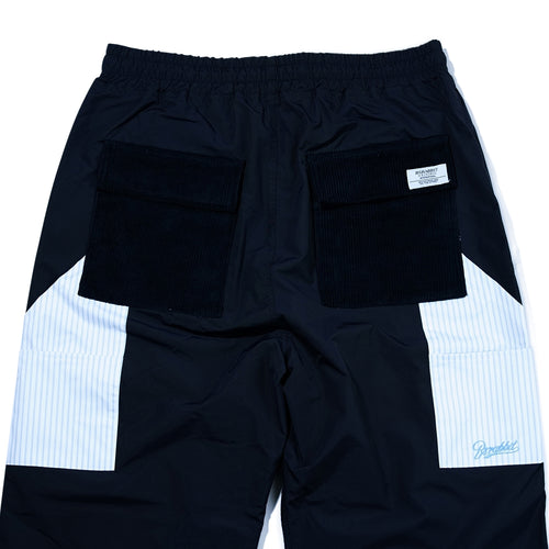 Wide Combination Carpenter Track Pants Navy