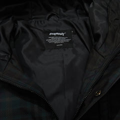 Wide Hooded Jacket Check