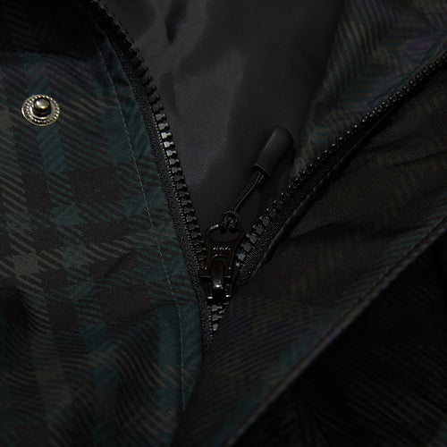 Wide Hooded Jacket Check