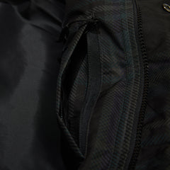 Wide Hooded Jacket Check