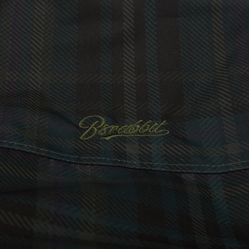 Wide Hooded Jacket Check