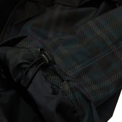 Wide Hooded Jacket Check