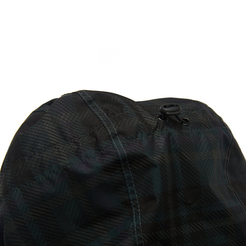 Wide Hooded Jacket Check