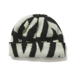 Jacquard Beanie White