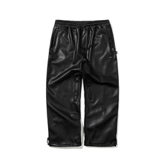 Metal Logo Wappen Ventilation Wide Track Pants Black