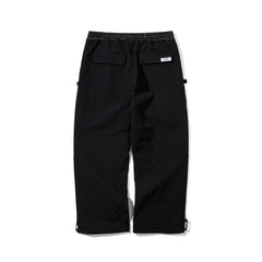 Metal Logo Wappen Ventilation Wide Track Pants Black