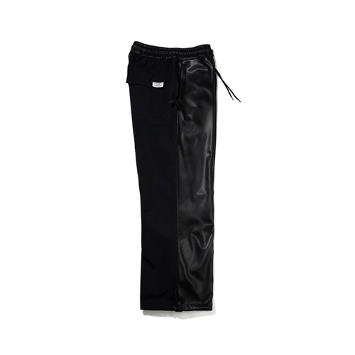 Metal Logo Wappen Ventilation Wide Track Pants Black