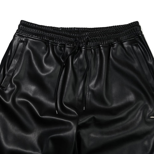 Metal Logo Wappen Ventilation Wide Track Pants Black