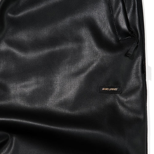 Metal Logo Wappen Ventilation Wide Track Pants Black