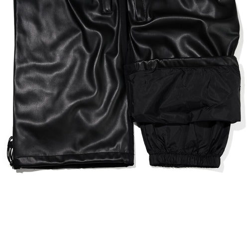 Metal Logo Wappen Ventilation Wide Track Pants Black