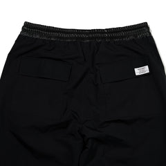 Metal Logo Wappen Ventilation Wide Track Pants Black