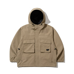Big Pocket Hooded Jacket Beige